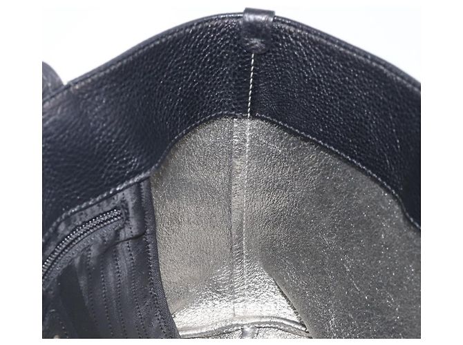 Borsa Salvatore Ferragamo Gancini in pelle nera e argento autentica 205429A Nero - vista 19