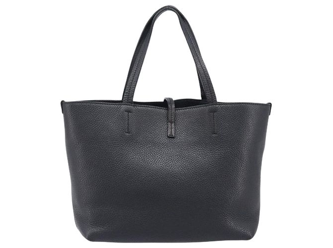 Borsa Salvatore Ferragamo Gancini in pelle nera e argento autentica 205429A Nero - vista 2
