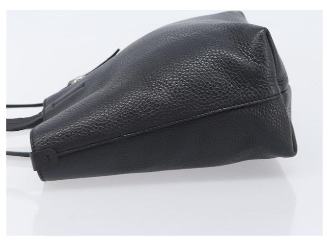 Borsa Salvatore Ferragamo Gancini in pelle nera e argento autentica 205429A Nero - vista 4