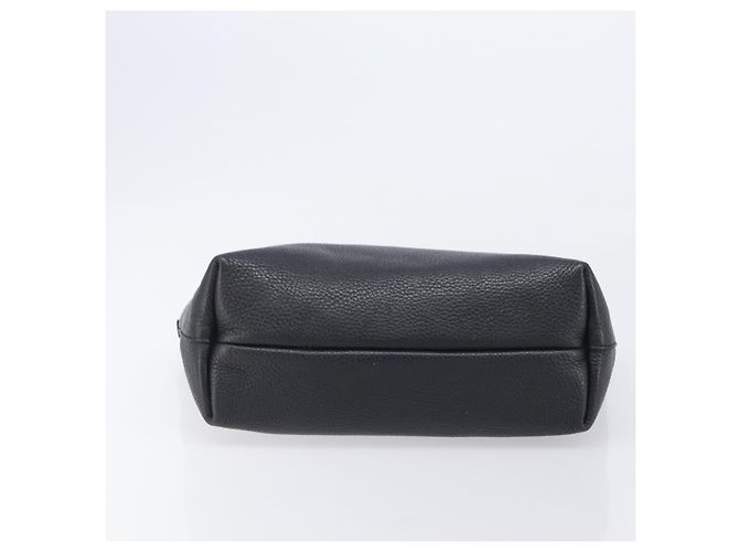 Borsa Salvatore Ferragamo Gancini in pelle nera e argento autentica 205429A Nero - vista 5