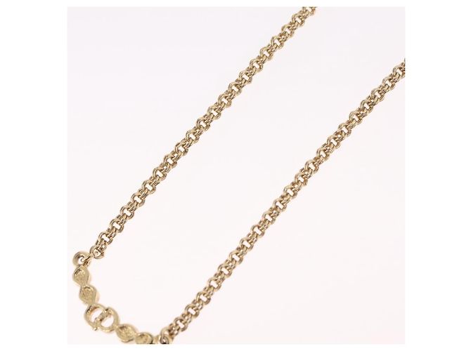 Collana Christian Dior Metallo Tono Oro Auth 206850 - vista 10