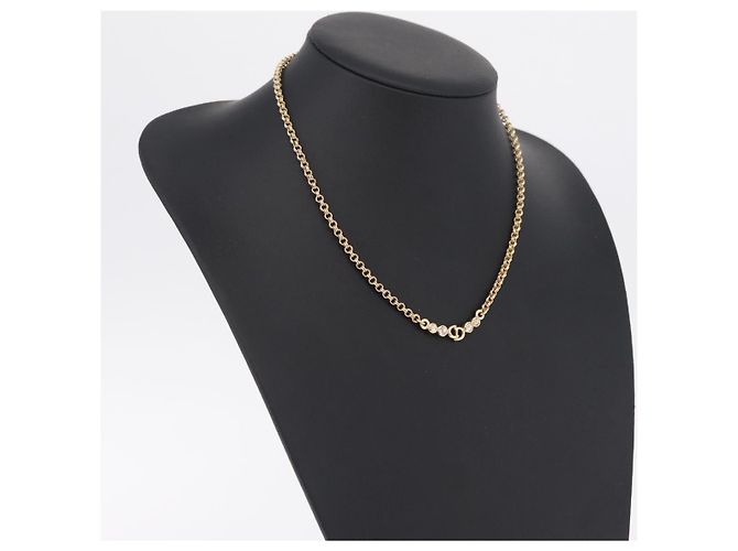 Collana Christian Dior Metallo Tono Oro Auth 206850 - vista 14