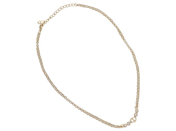 Collana Christian Dior Metallo Tono Oro Auth 206850 - vista 2