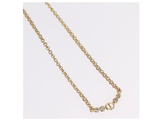 Collana Christian Dior Metallo Tono Oro Auth 206850 - vista 4
