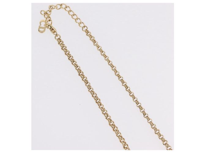Collana Christian Dior Metallo Tono Oro Auth 206850 - vista 6