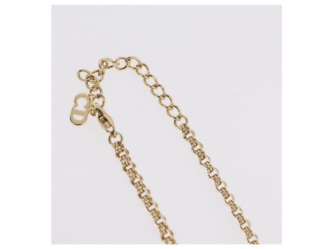 Collana Christian Dior Metallo Tono Oro Auth 206850 - vista 7