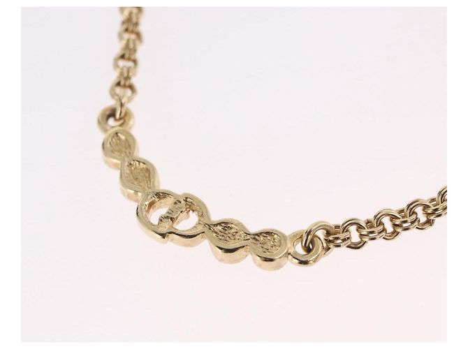 Collana Christian Dior Metallo Tono Oro Auth 206850 - vista 9