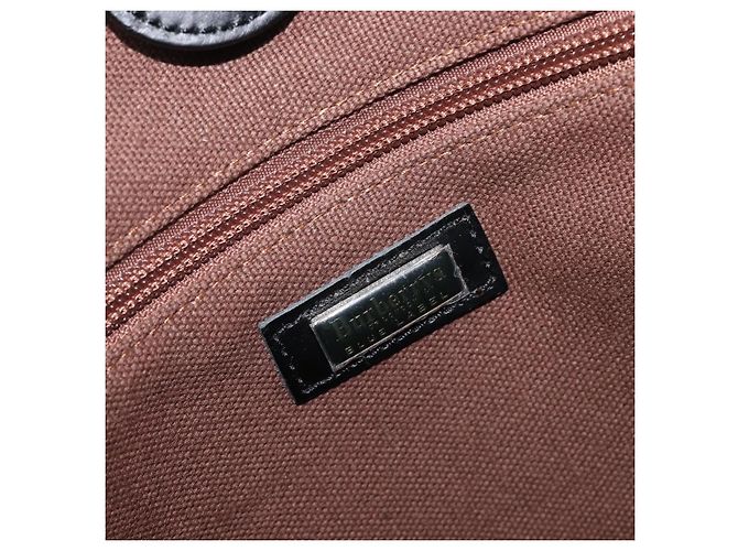 BURBERRY Nova Check Blue Label Tote Bag aus Wolle Beige Silber Auth 205370V - Ansicht 11