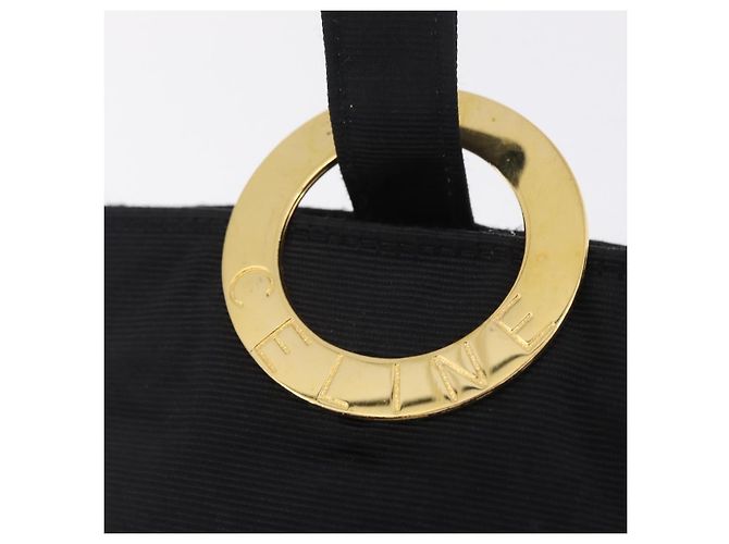 Céline CELINE Circle Pouch Canvas Black Gold Auth 206900A Negro Dorado - vista 10