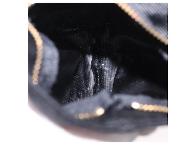 Céline CELINE Circle Pouch Canvas Black Gold Auth 206900A Negro Dorado - vista 12