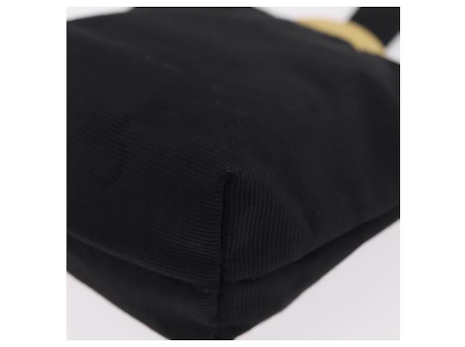Céline CELINE Circle Pouch Canvas Black Gold Auth 206900A Negro Dorado - vista 16