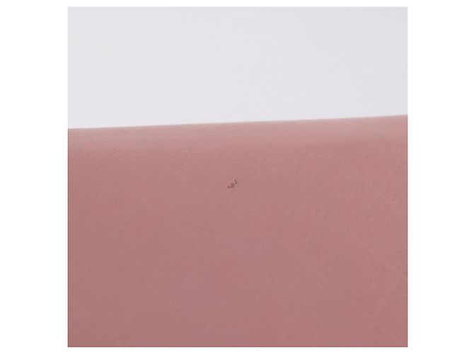Carteira CHANEL Couro Rosa Ouro CC Auth 206066 Dourado - vista 3