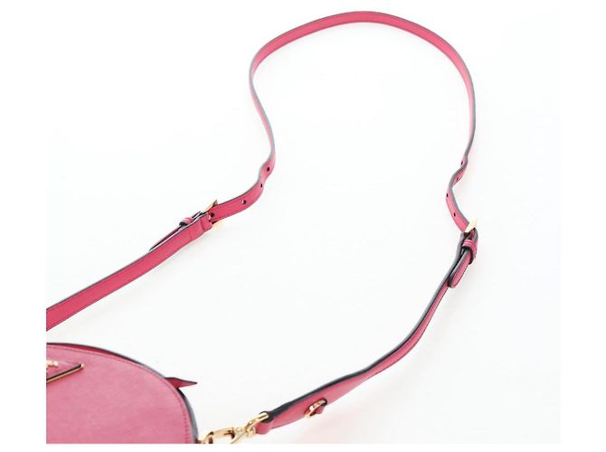 Saffiano PRADA Handtasche Safiano Leder 2way Pink Gold Auth 206787V Golden - Ansicht 19