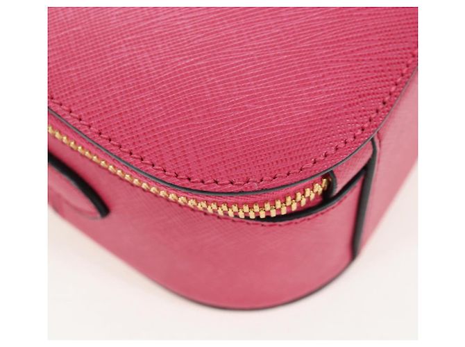 Saffiano PRADA Handtasche Safiano Leder 2way Pink Gold Auth 206787V Golden - Ansicht 20