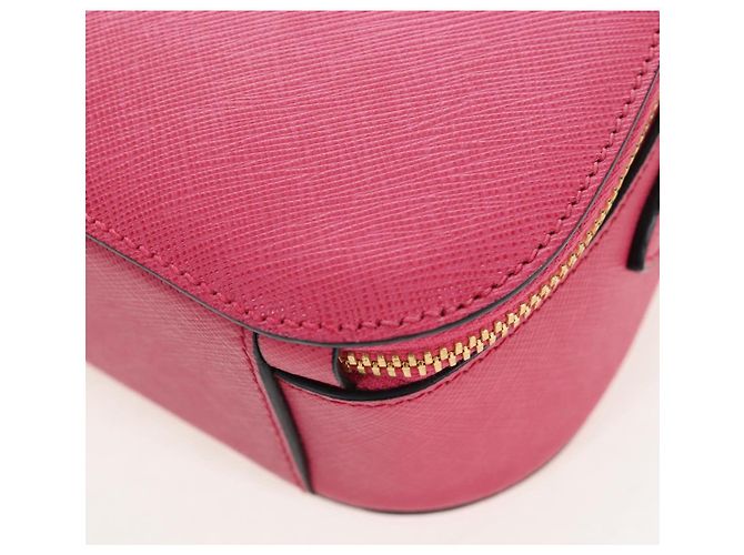 Saffiano PRADA Handtasche Safiano Leder 2way Pink Gold Auth 206787V Golden - Ansicht 21