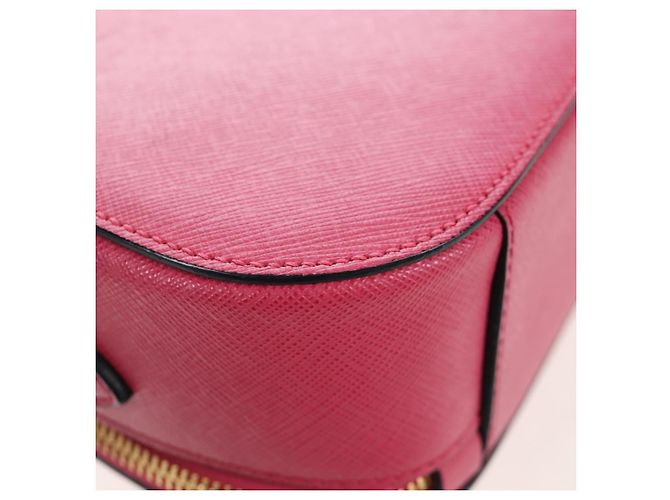 Saffiano PRADA Handtasche Safiano Leder 2way Pink Gold Auth 206787V Golden - Ansicht 22