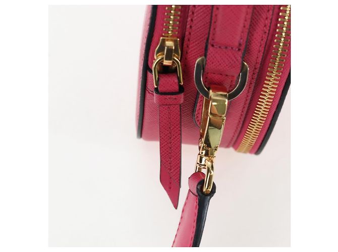 Saffiano PRADA Handtasche Safiano Leder 2way Pink Gold Auth 206787V Golden - Ansicht 25