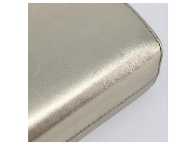 Borsa a tracolla Salvatore Ferragamo Gancini Chain in pelle oro Auth hk4135A D'oro - vista 10