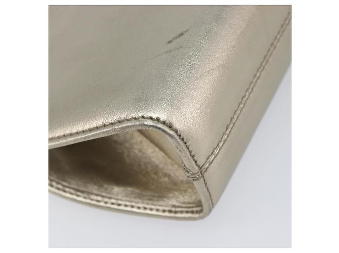 Borsa a tracolla Salvatore Ferragamo Gancini Chain in pelle oro Auth hk4135A D'oro - vista 18