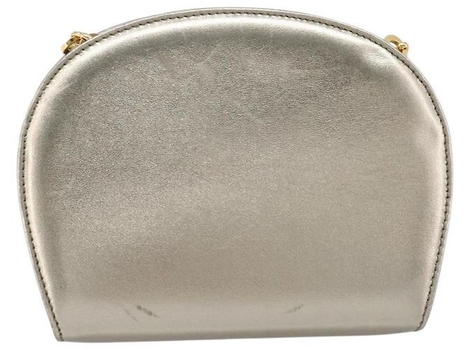 Borsa a tracolla Salvatore Ferragamo Gancini Chain in pelle oro Auth hk4135A D'oro - vista 2