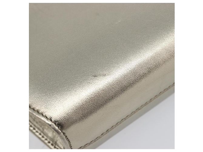Borsa a tracolla Salvatore Ferragamo Gancini Chain in pelle oro Auth hk4135A D'oro - vista 9