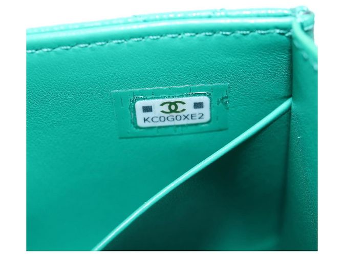 Borsa a tracolla CHANEL Matelasse con catena in pelle Caviar 2way Verde Oro CC Auth LN084SAM D'oro - vista 11