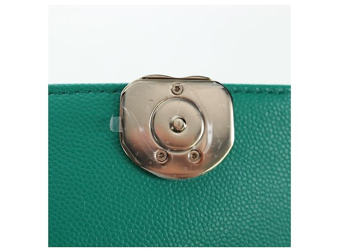 Borsa a tracolla CHANEL Matelasse con catena in pelle Caviar 2way Verde Oro CC Auth LN084SAM D'oro - vista 22
