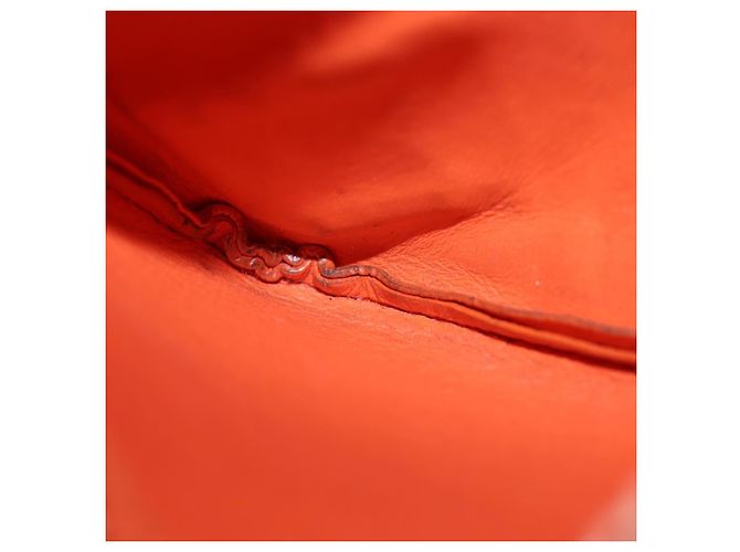 LOUIS VUITTON LV Aerogram Grained Leather Coin Purse M81032 LV Auth BA15781 Naranja - vista 10