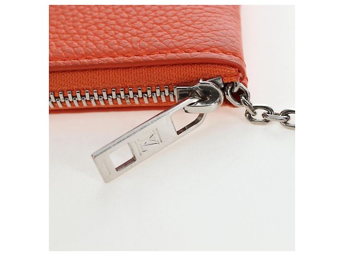 LOUIS VUITTON LV Aerogram Grained Leather Coin Purse M81032 LV Auth BA15781 Naranja - vista 18