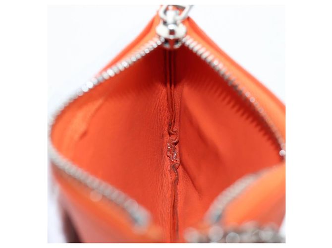 LOUIS VUITTON LV Aerogram Grained Leather Coin Purse M81032 LV Auth BA15781 Naranja - vista 21