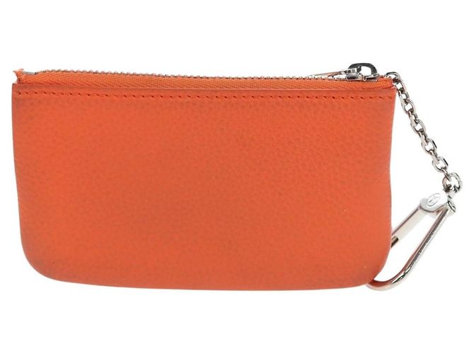 LOUIS VUITTON LV Aerogram Grained Leather Coin Purse M81032 LV Auth BA15781 Naranja - vista 3