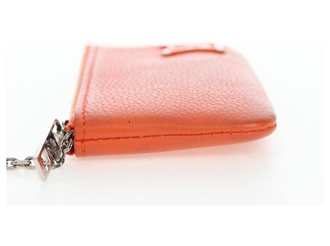 LOUIS VUITTON LV Aerogram Grained Leather Coin Purse M81032 LV Auth BA15781 Naranja - vista 4