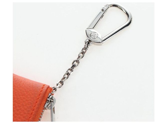 LOUIS VUITTON LV Aerogram Grained Leather Coin Purse M81032 LV Auth BA15781 Naranja - vista 8