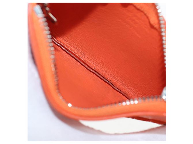 LOUIS VUITTON LV Aerogram Grained Leather Coin Purse M81032 LV Auth BA15781 Naranja - vista 9
