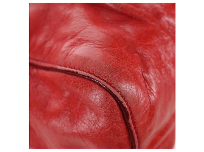 Miu Miu Handtasche Vitter Lux 2way Red Gold Auth 204526V Rot Golden - Ansicht 18