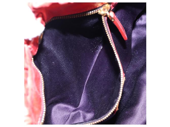 Miu Miu Handtasche Vitter Lux 2way Red Gold Auth 204526V Rot Golden - Ansicht 25