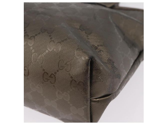 Borsa a mano GUCCI GG Implementation PVC Champagne Gold Silver 211138 Auth ka6518A Argento D'oro - vista 18