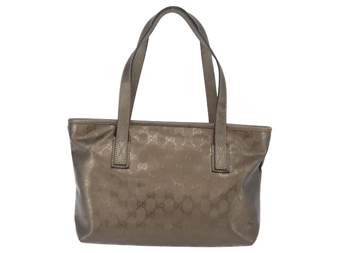 Borsa a mano GUCCI GG Implementation PVC Champagne Gold Silver 211138 Auth ka6518A Argento D'oro - vista 2