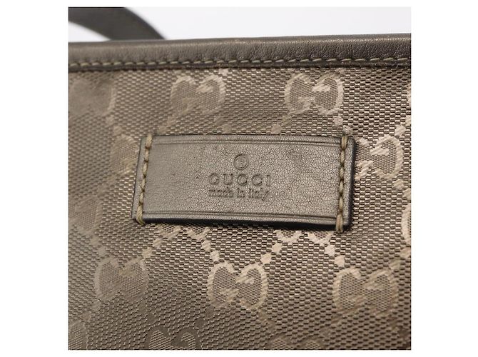 Borsa a mano GUCCI GG Implementation PVC Champagne Gold Silver 211138 Auth ka6518A Argento D'oro - vista 21