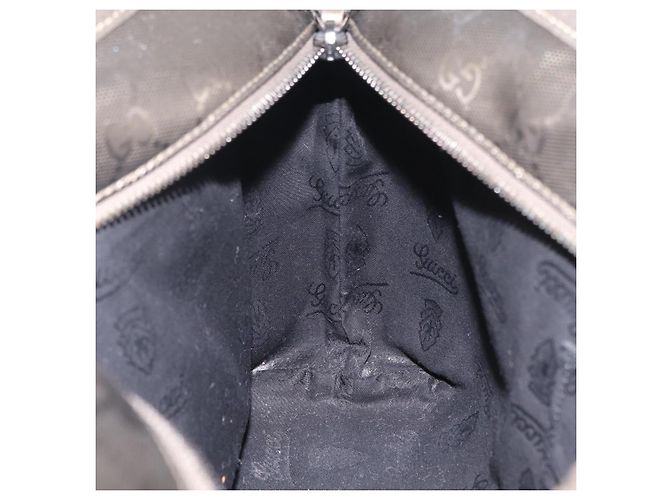 Borsa a mano GUCCI GG Implementation PVC Champagne Gold Silver 211138 Auth ka6518A Argento D'oro - vista 24