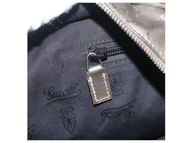 Borsa a mano GUCCI GG Implementation PVC Champagne Gold Silver 211138 Auth ka6518A Argento D'oro - vista 26