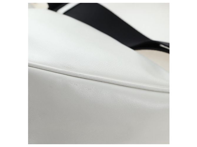 PRADA Shoulder Bag Leather White Silver Auth BA16048M Silvery - view 22