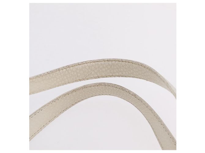 Céline CELINE Handtasche aus Leder, weiß, goldfarben Auth ka6534A - Ansicht 15