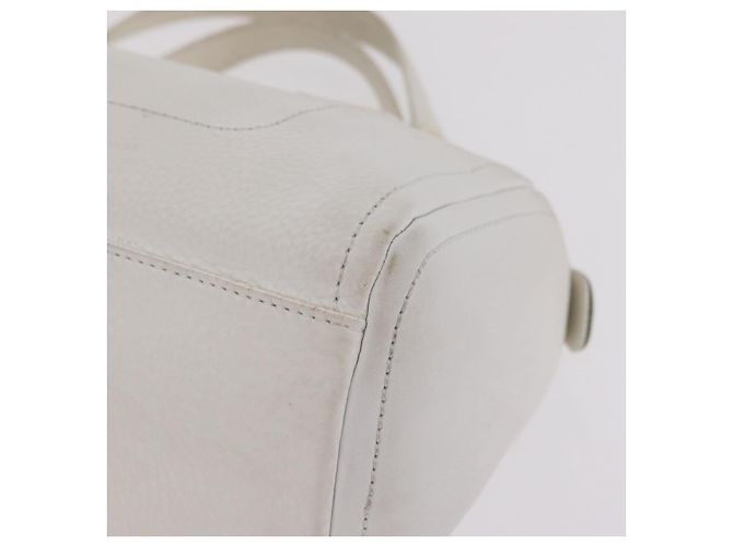 Céline CELINE Handtasche aus Leder, weiß, goldfarben Auth ka6534A - Ansicht 20