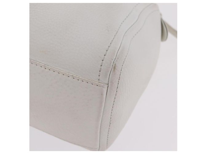 Céline CELINE Handtasche aus Leder, weiß, goldfarben Auth ka6534A - Ansicht 22