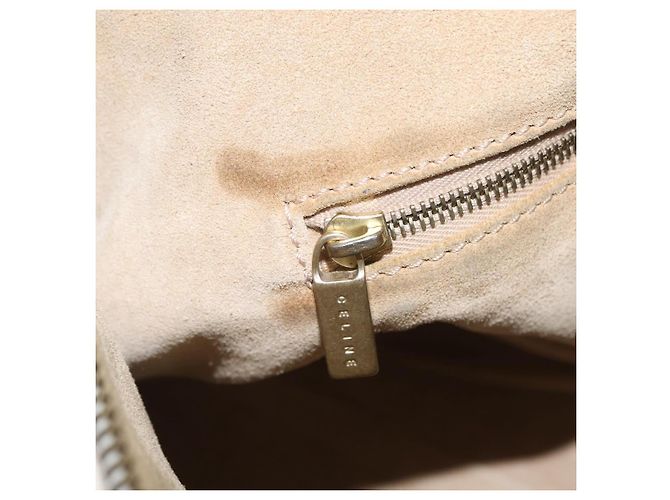 Céline CELINE Handtasche aus Leder, weiß, goldfarben Auth ka6534A - Ansicht 28