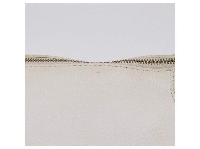 Céline CELINE Handtasche aus Leder, weiß, goldfarben Auth ka6534A - Ansicht 3