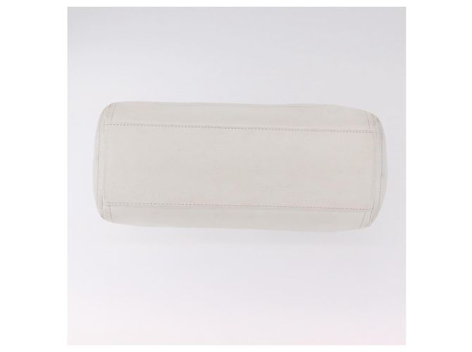 Céline CELINE Handtasche aus Leder, weiß, goldfarben Auth ka6534A - Ansicht 7