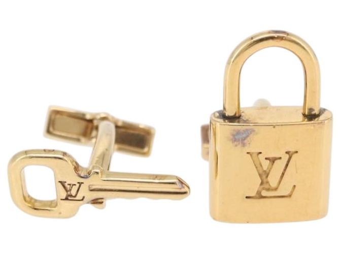 LOUIS VUITTON Gemelli Cadena Eclair Cuffs Ag925 M64601 Auth 206939 D'oro Damier ebene - vista 12