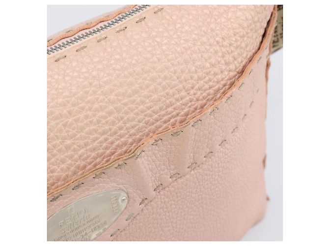 Borsa a tracolla FENDI Celeria in pelle rosa argento 8BT093 Auth BA16104 - vista 19